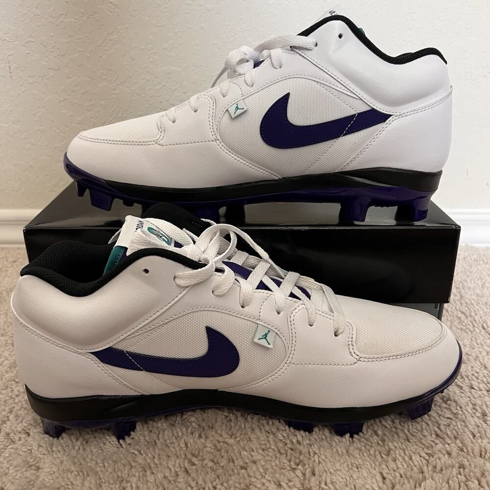 Nike Air Jordan Stadium 90 Football Cleat White Grape Ice HQ0210-105 Size 13 New - Picture 2 of 9
